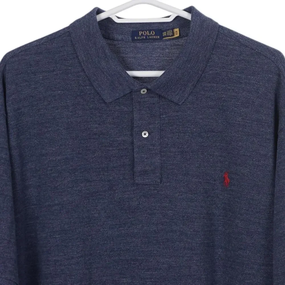 Polo Ralph Lauren Polo Shirt 5XB Blue 100% Cotton Pony Logo Short Sleeve Casual